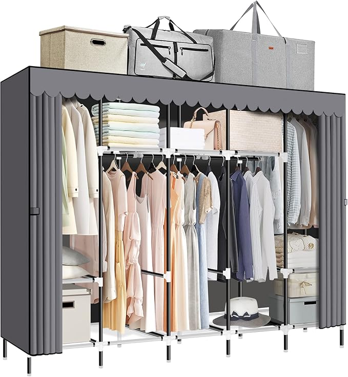 Portable 82 Inch Wardrobe Assemble